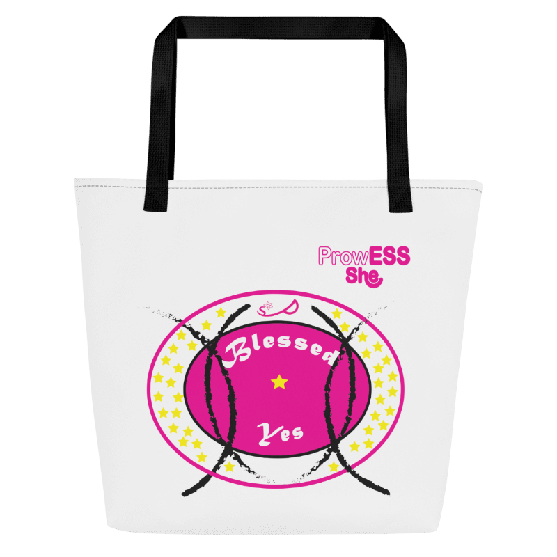 ProwESS She Blessed Yes Large Tote Bag